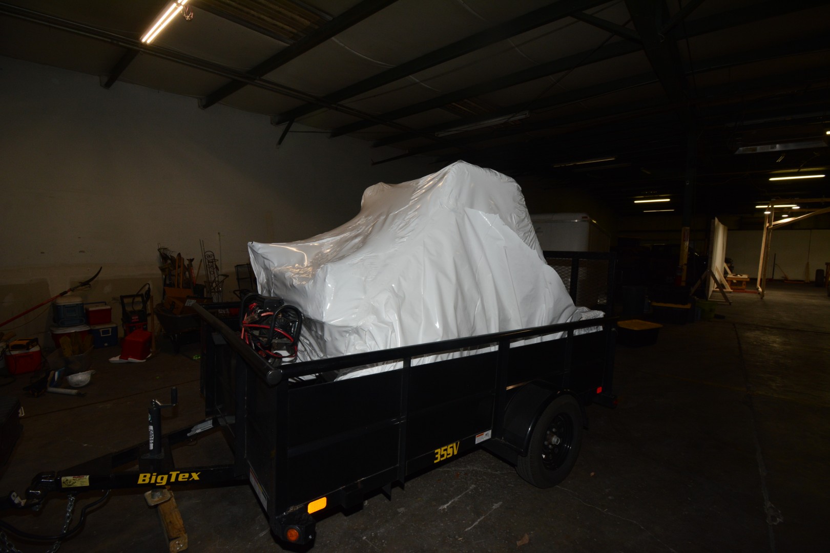 Burned golf cart dropped off